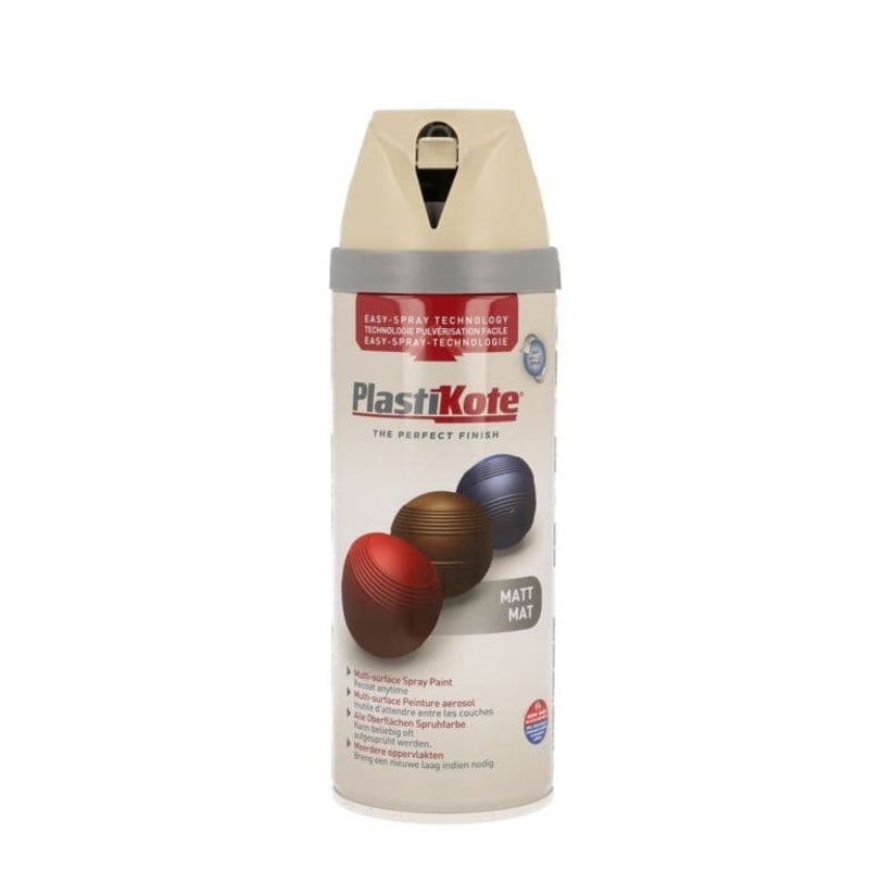 PlastiKote Twist & Spray Paint 400ml – French Grey Matt