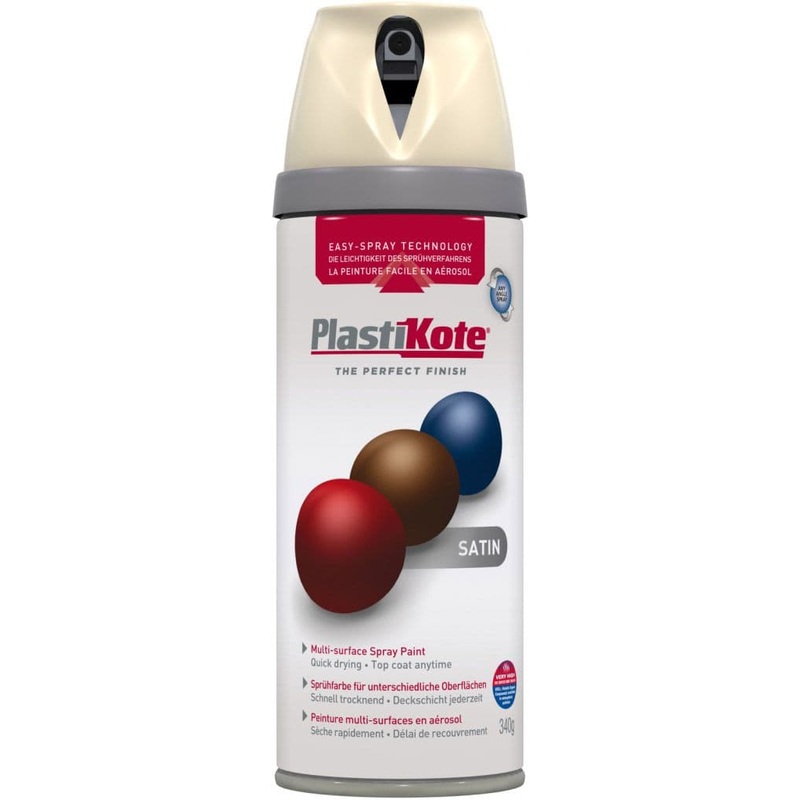 PlastiKote Twist & Spray Paint 400ml – Grey Beige Satin