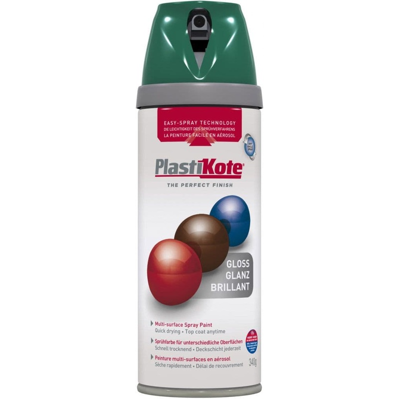PlastiKote Twist & Spray Paint 400ml – Lawn Green Gloss