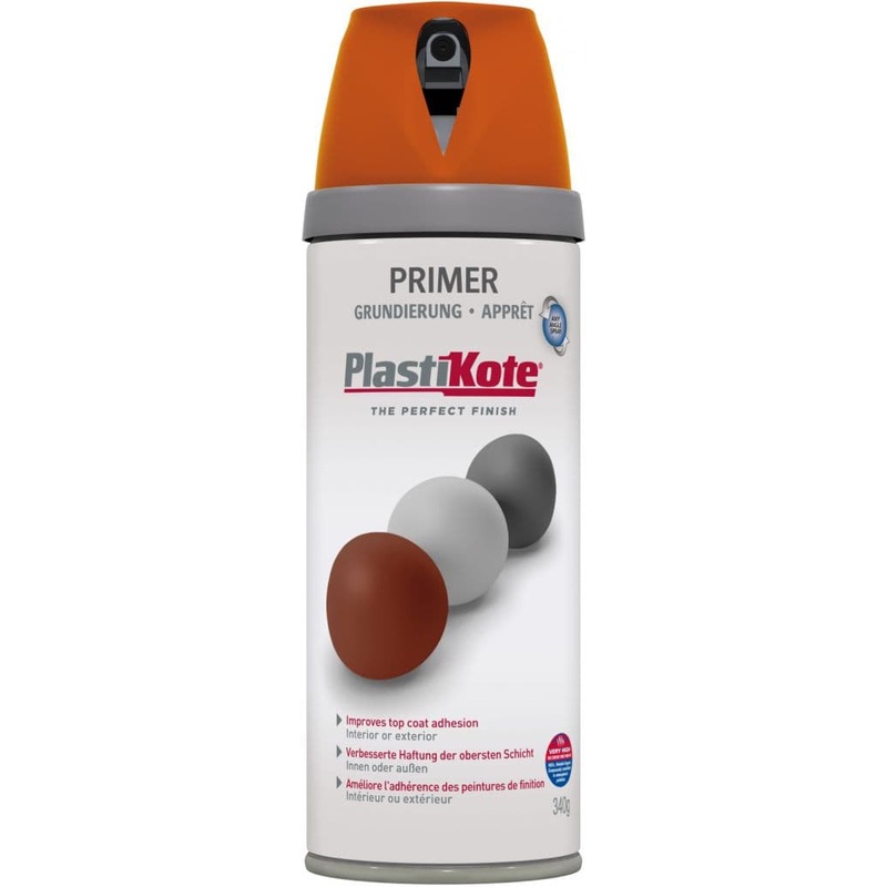 PlastiKote Twist & Spray Paint 400ml – Red Oxide Primer