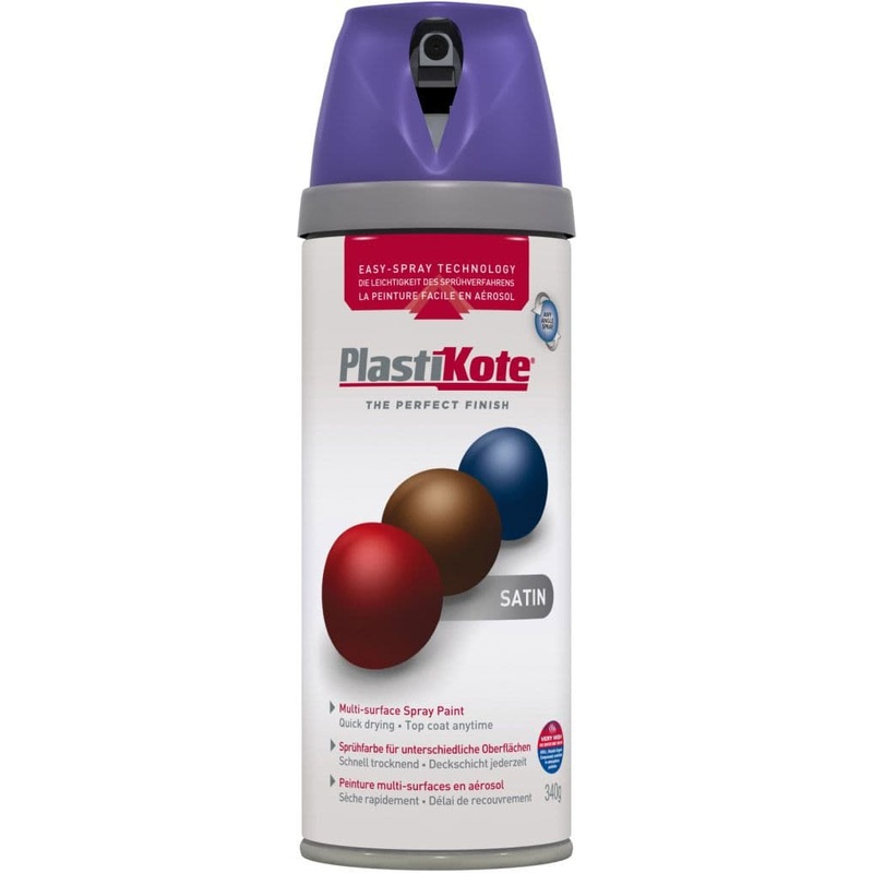 PlastiKote Twist & Spray Paint 400ml – Sumptuous Purple Satin