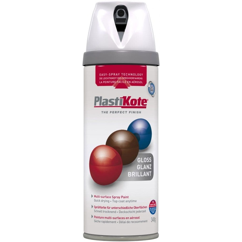 PlastiKote Twist & Spray Paint 400ml – White Gloss