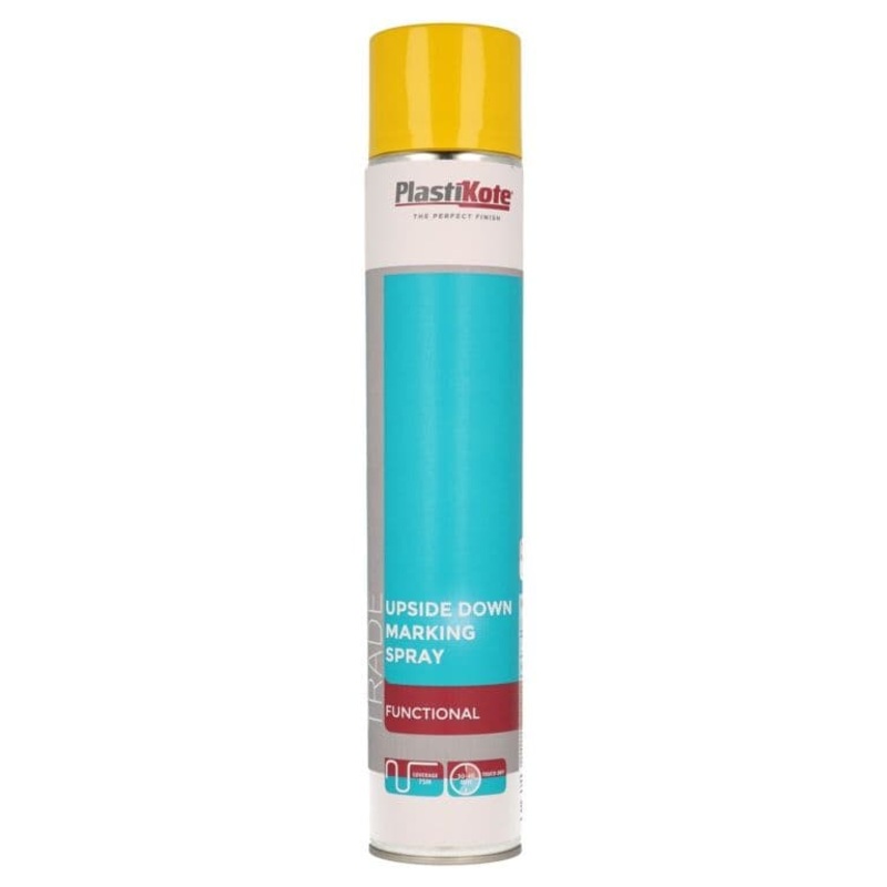 PlastiKote Upside Down Marking Spray 750ml – Yellow