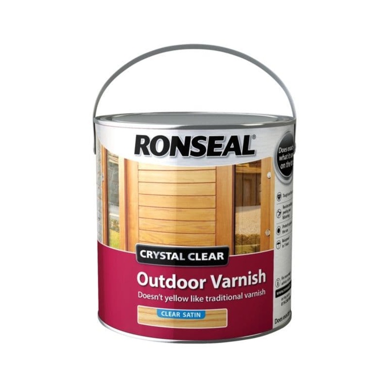 Ronseal Crystal Clear Outdoor Varnish 2.5L – Satin