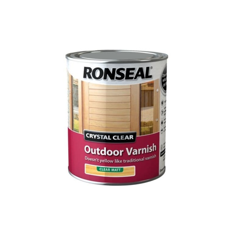 Ronseal Crystal Clear Outdoor Varnish 750ml – Matt