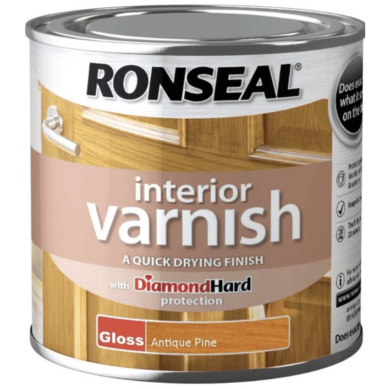 Ronseal Interior Varnish Gloss 250ml – Antique Pine
