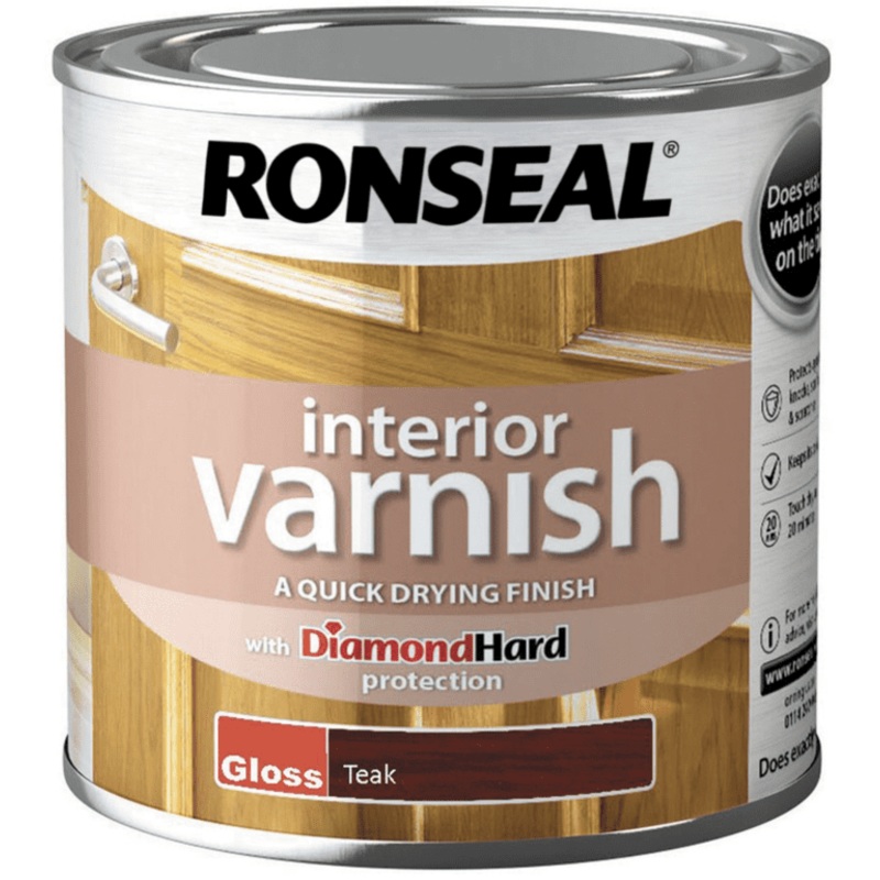 Ronseal Interior Varnish Gloss 250ml – Teak