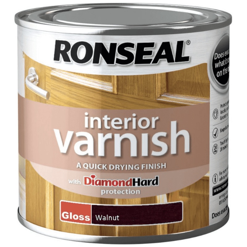 Ronseal Interior Varnish Gloss 250ml – Walnut
