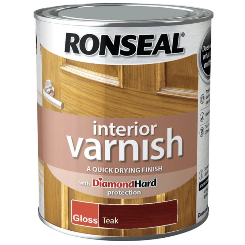 Ronseal Interior Varnish Gloss 750ml – Teak