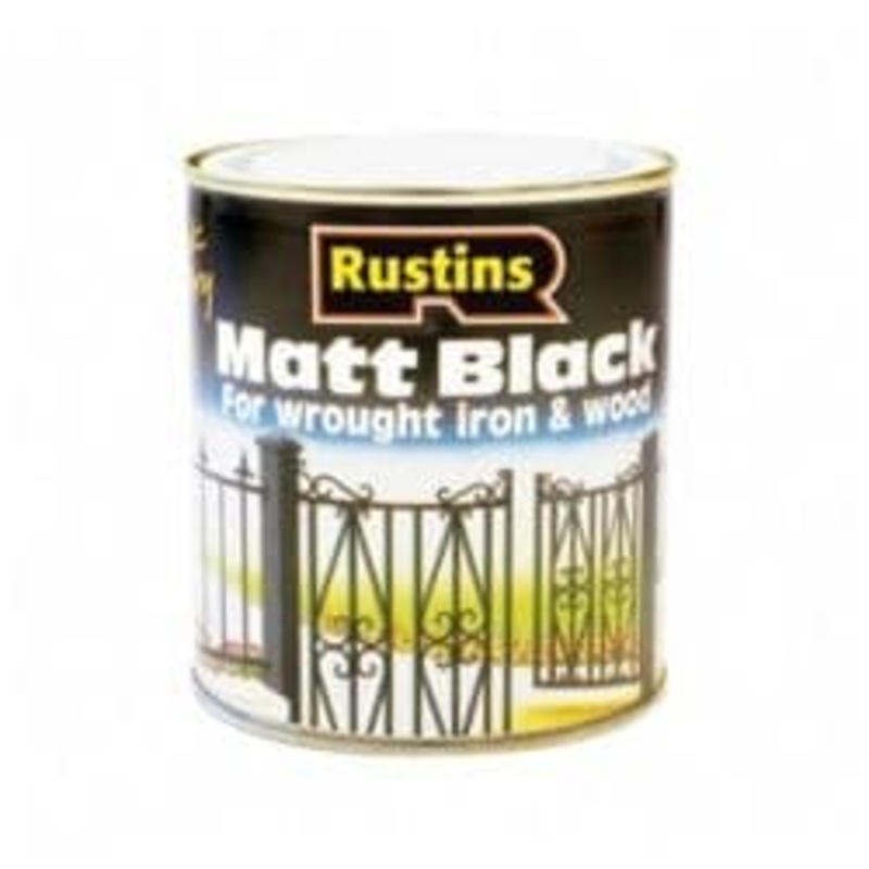 Rustins Matt Black Paint – 250ml