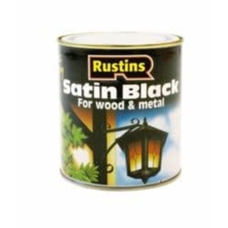 Rustins Quick Dry Satin Black – 500ml
