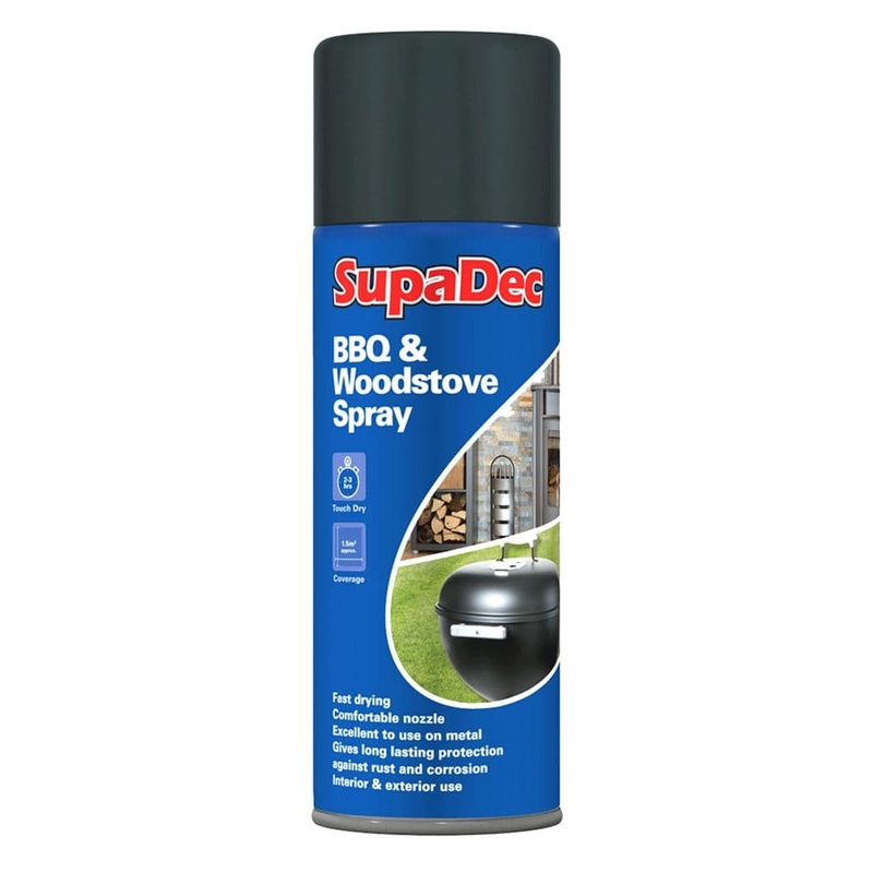 SupaDec BBQ & Woodstove Spray Black – 400ml