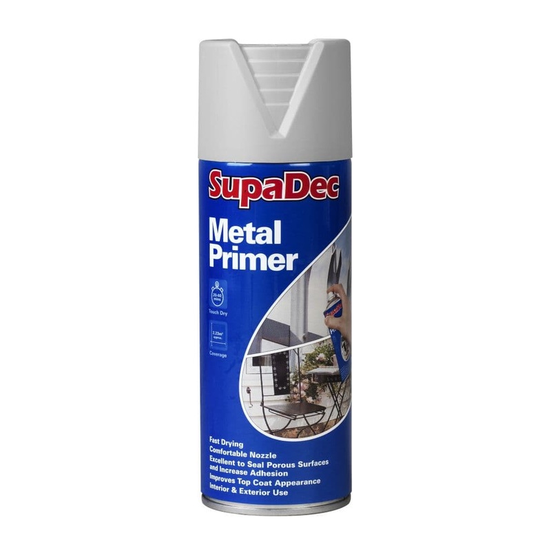 SupaDec Metal Primer Spray – 400ml Grey
