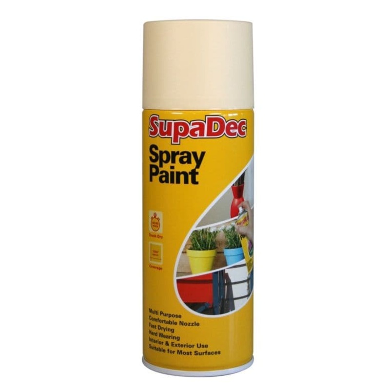 SupaDec Spray Paint – 400ml Cream