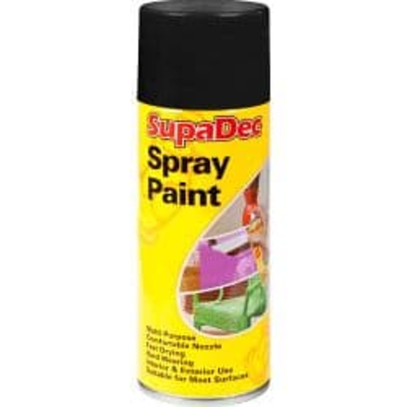 SupaDec Spray Paint – 400ml Gloss Black
