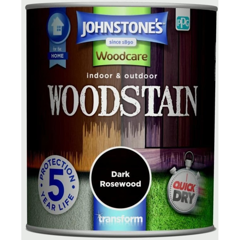 Johnstone’s Indoor & Outdoor Woodstain 750ml – Dark Rosewood