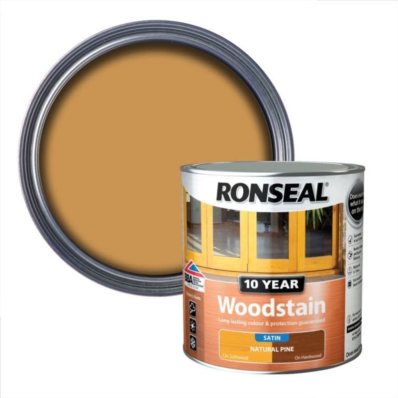 Ronseal 10 Year Woodstain Satin 2.5L – Natural Pine