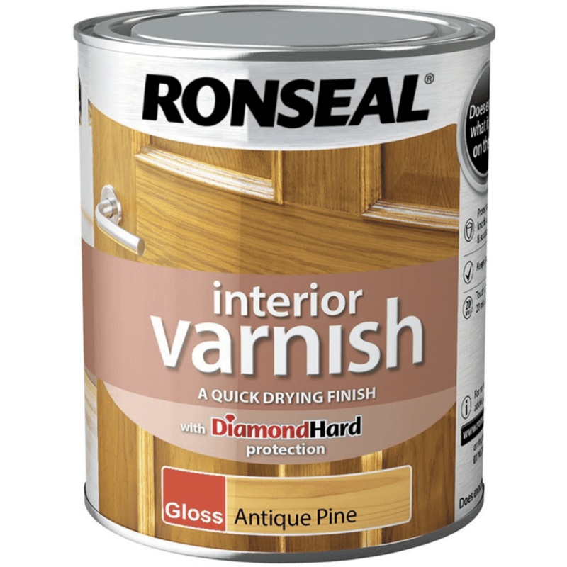Ronseal Interior Varnish Gloss 750ml – Antique Pine