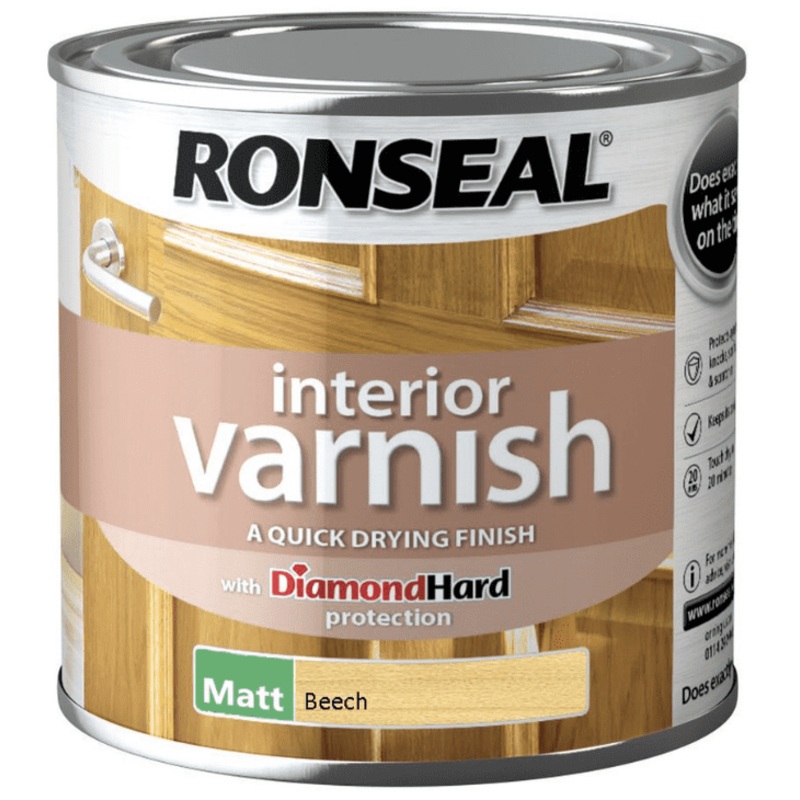 Ronseal Interior Varnish Matt 250ml – Beech