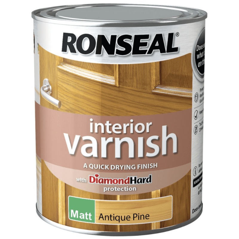 Ronseal Interior Varnish Matt 750ml – Antique Pine