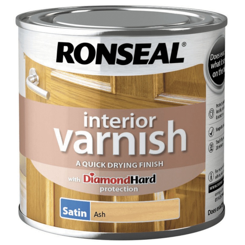 Ronseal Interior Varnish Satin 250ml – Ash