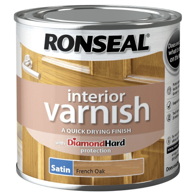 Ronseal Interior Varnish Satin 250ml – French Oak