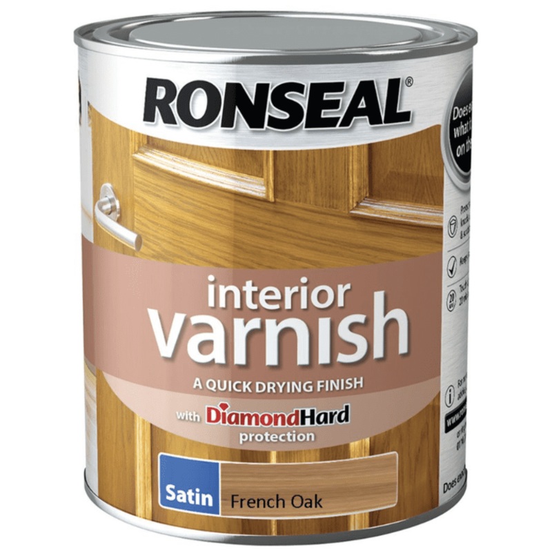 Ronseal Interior Varnish Satin 750ml – French Oak