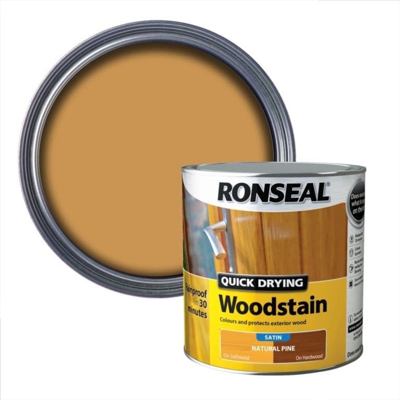 Ronseal Quick Drying Woodstain Satin 2.5L – Natural Pine