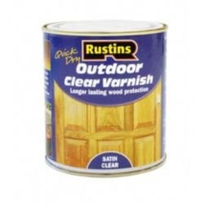 Rustins Quick Dry Outdoor Clear Varnish Satin – 250ml