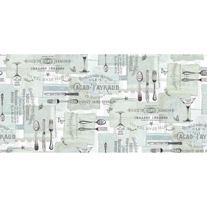 d-c-fix Manhattan Tablecloth – Gourmet Aqua – 20m Roll x 140cm
