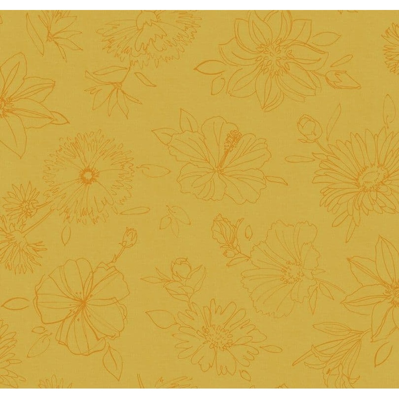 d-c-fix Manhattan Tablecloth – Palmas Yellow – 20m Roll x 140cm