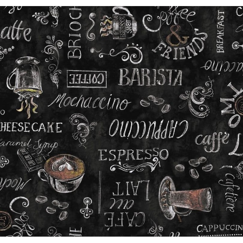 d-c-fix Manhattan Tablecloth – Ristretto Noir – 20m Roll x 140cm