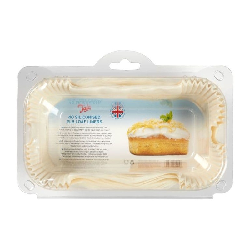 Tala Siliconised Greaseproof Loaf Tin Liners (Set of 40) – 2lb