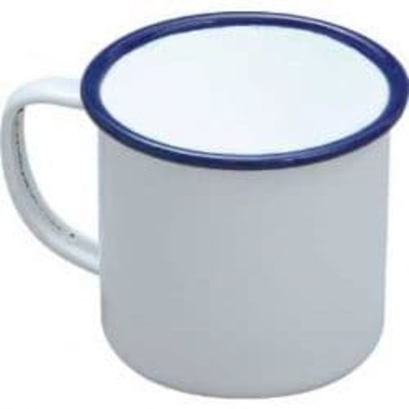 Falcon Traditional Enamel White Mug – 9cm x 568ml