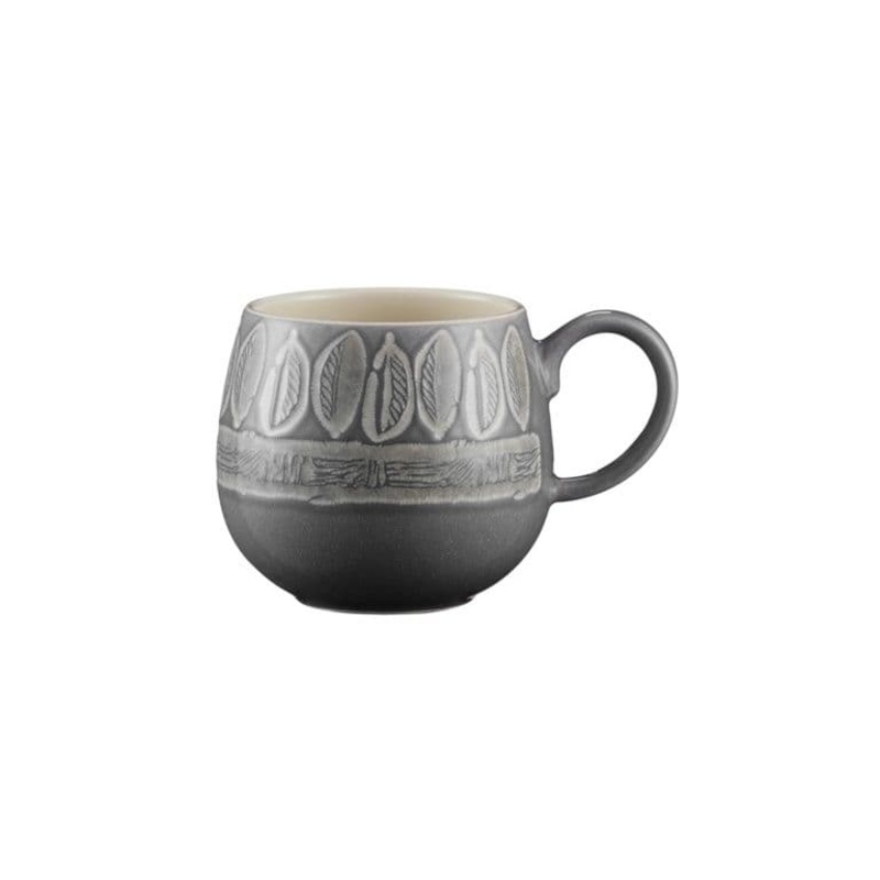 Mason Cash Impressions Mug – 350ml Grey Leaf