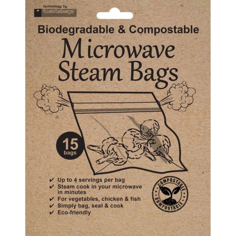 Planit Eco Friendly Microwave Steam Bags – Pack 15
