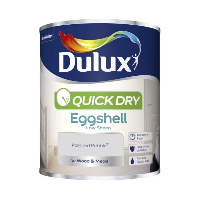 Dulux Quick Dry Eggshell 750ml – Polished Pebble