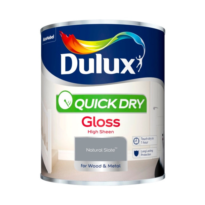 Dulux Quick Dry Gloss 750ml – Natural Slate