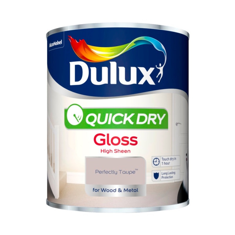 Dulux Quick Dry Gloss 750ml – Perfectly Taupe