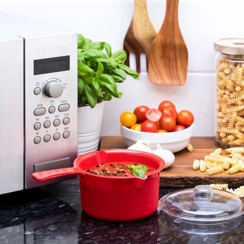 Pendeford Red Sauce Pan & Lid – Small 0.6L