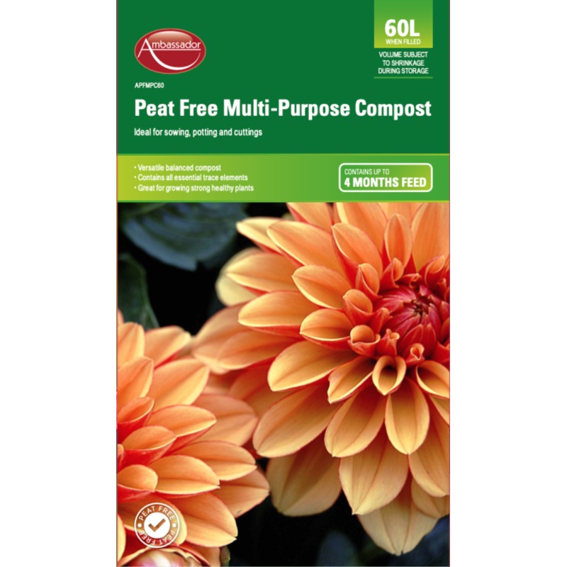 Ambassador Peat Free Multi Purpose Compost – 60L