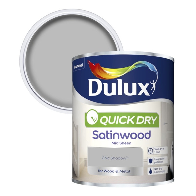 Dulux Quick Dry Satinwood 750ml – Chic Shadow