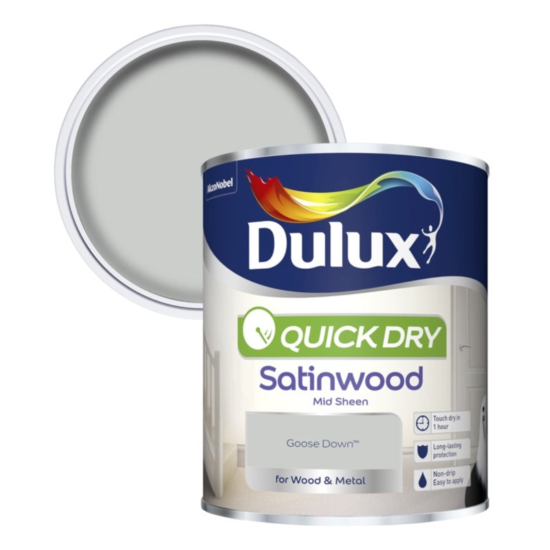 Dulux Quick Dry Satinwood 750ml – Goose Down