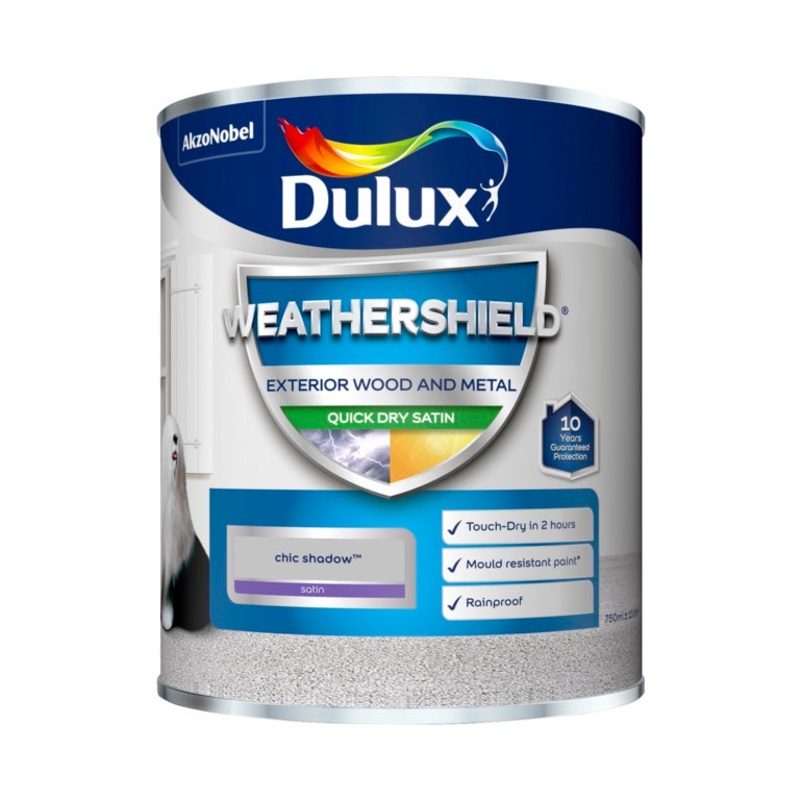 Dulux Weathershield Quick Dry Satin 750ml – Chic Shadow