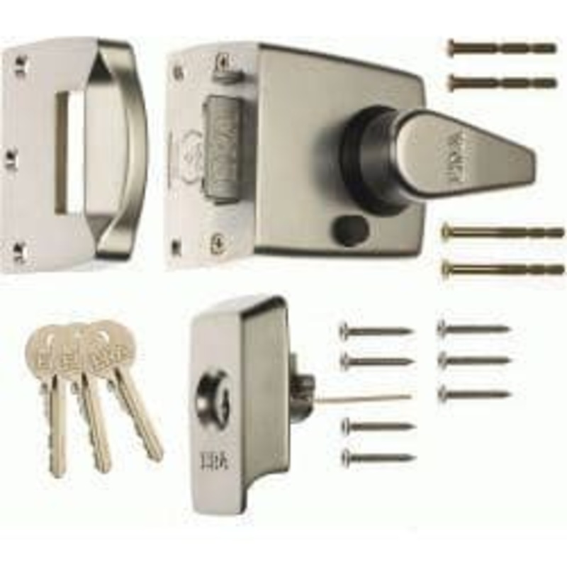 Era BS High Security Nightlatch 60mm – Finish: Polished Chrome Body – Chrome Cylinder