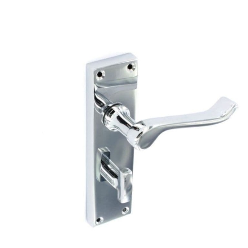 Securit Scroll Chrome Bathroom Handles – 155mm