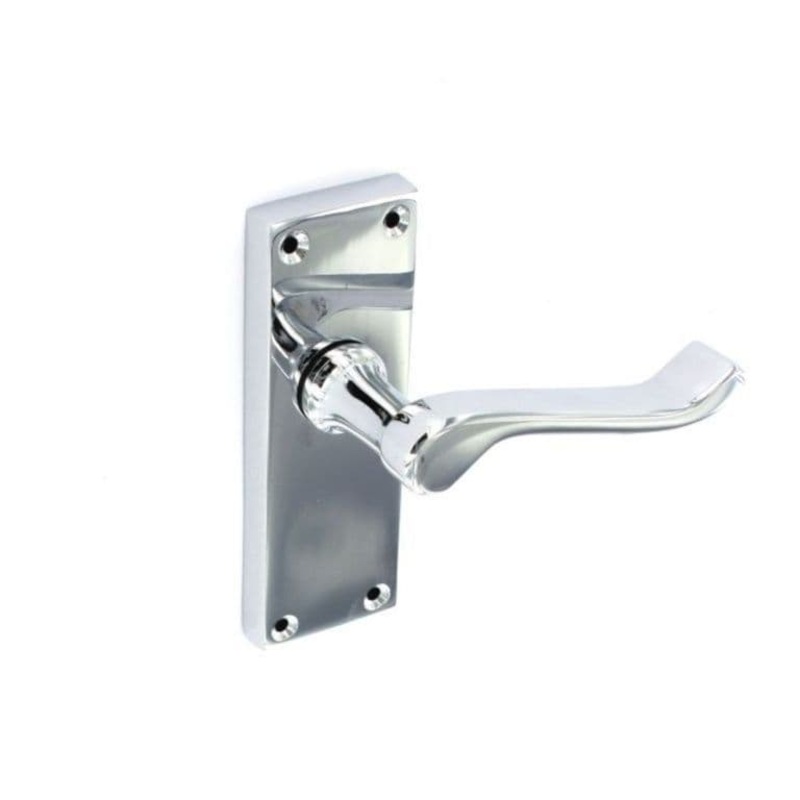 Securit Scroll Chrome Latch Handles (Pair) – 120mm
