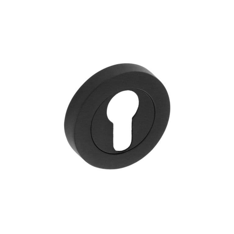 Smiths Architectural Escutcheon Euro Lock Screw On Rose – Matt Black