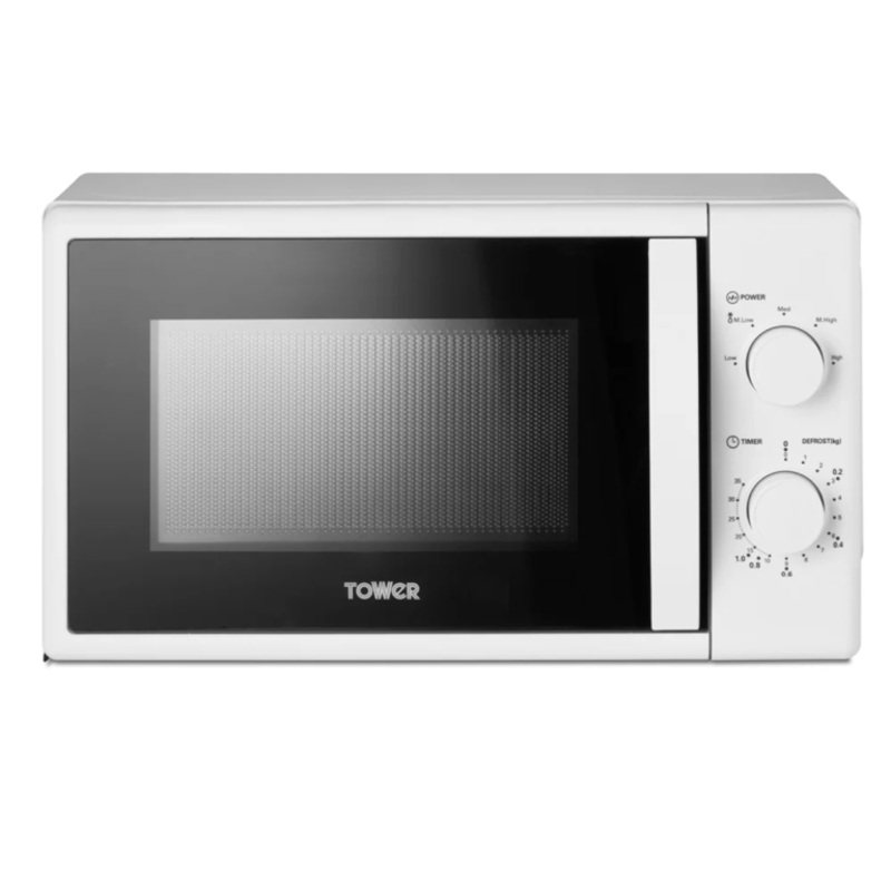 Tower 20L Manual Microwave 700w – White