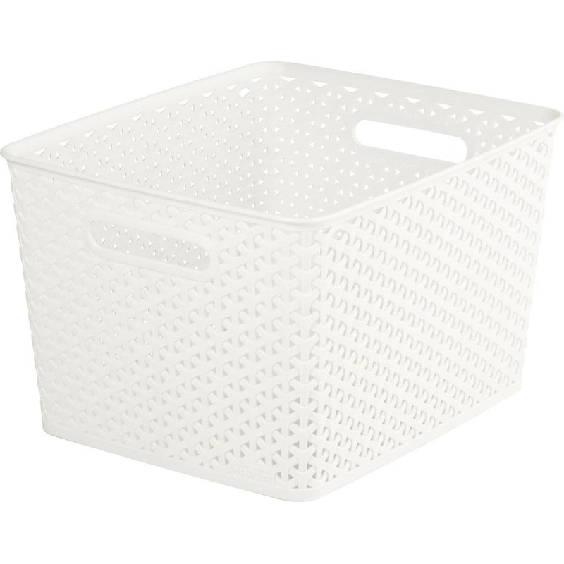 Curver Nestable Rattan Basket Vintage White – 18L